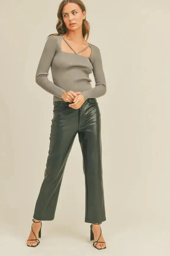KNITTED LONG SLEEVE TOP