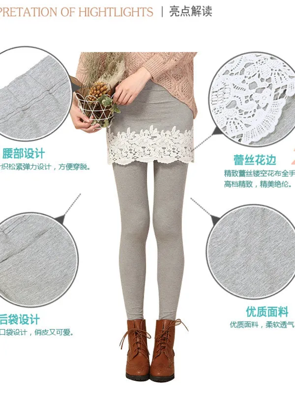lace garden skirt leggings
