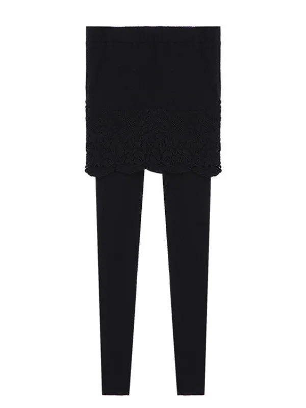 lace garden skirt leggings