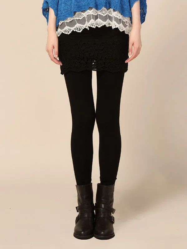 lace garden skirt leggings