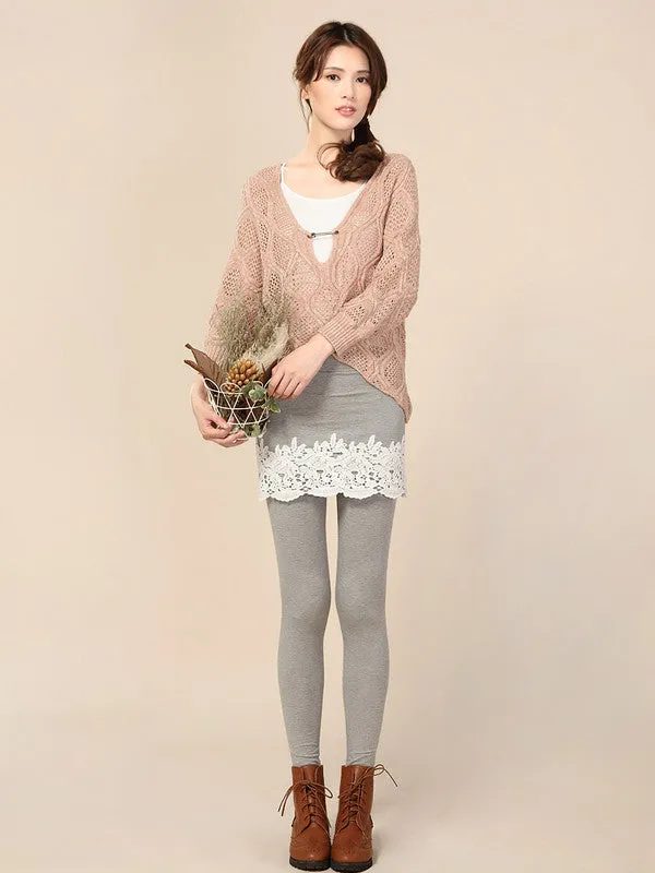lace garden skirt leggings