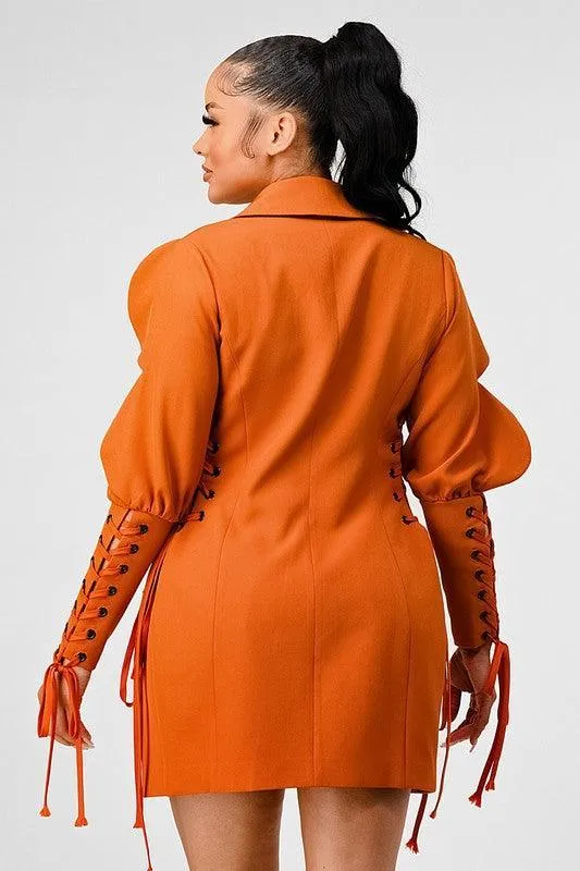 Lace up detail jacket