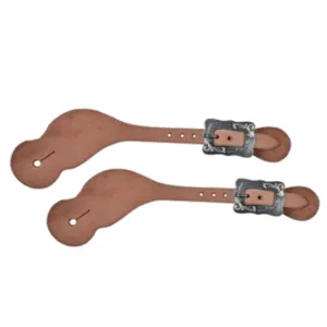 LADIES' FANCY STEEL BUCKLE SHAPED HARNESS SPUR STRAPS