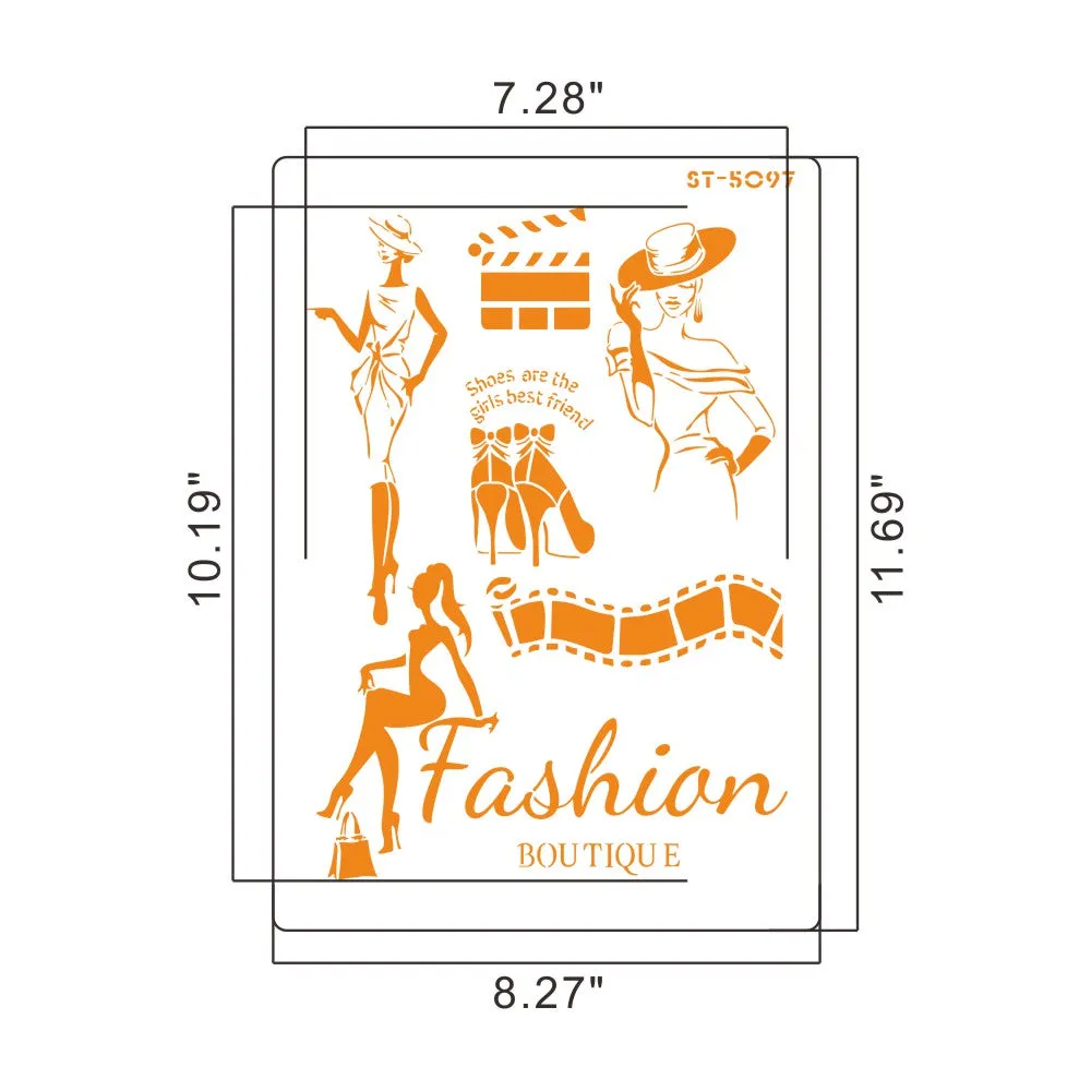 LADY FASHION STENCIL