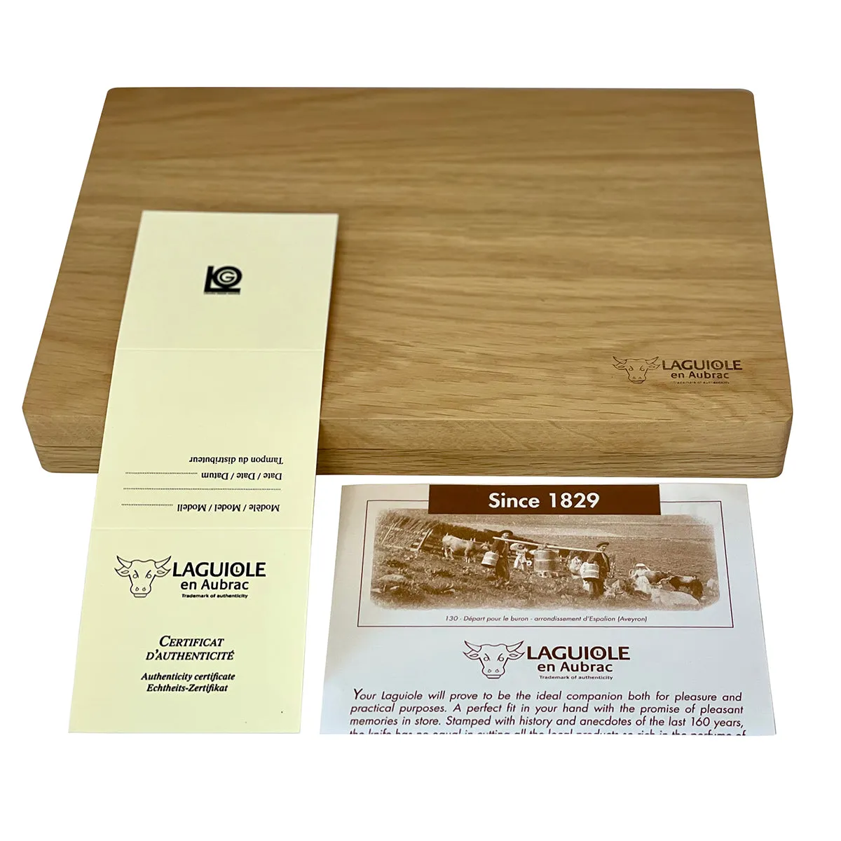 Laguiole en Aubrac Handcrafted 6-Piece Steak Knife Set with Aubrac Wood Handles