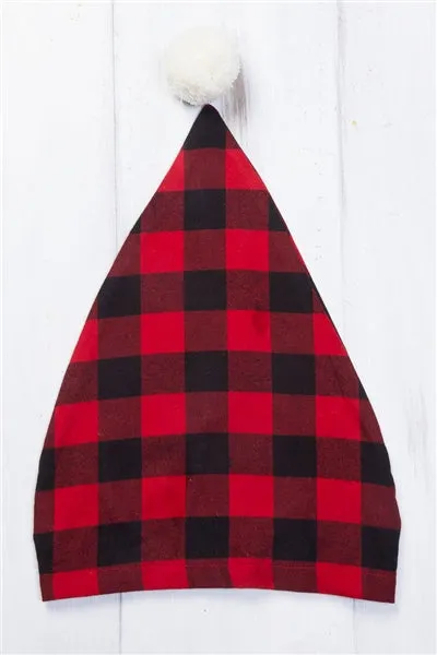 Lee Valley Cotton Flannel Nightcap - Red and Black Check (LV9)