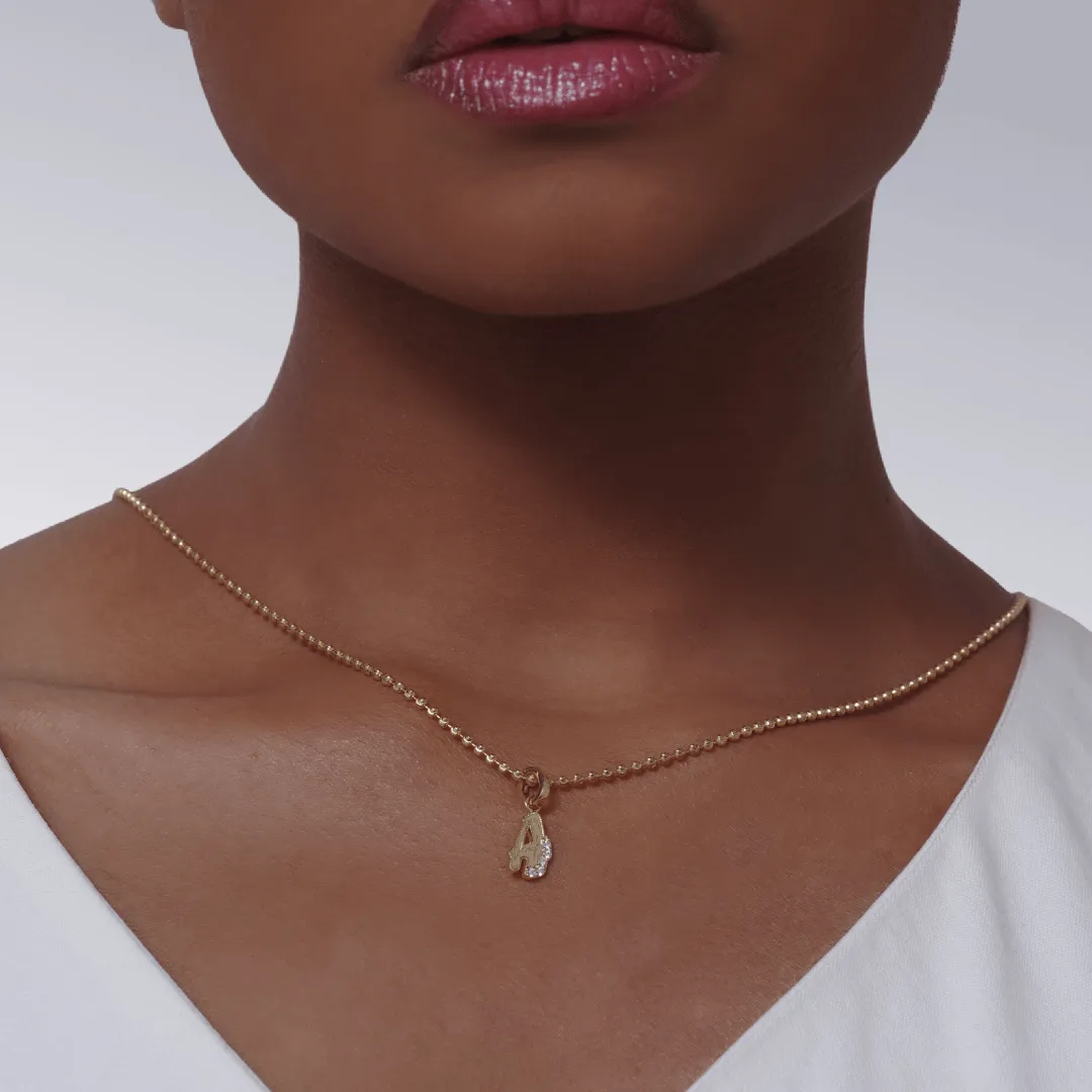 Letter A Initial Pendant