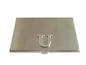 Letter U Monogram Business Card Holder