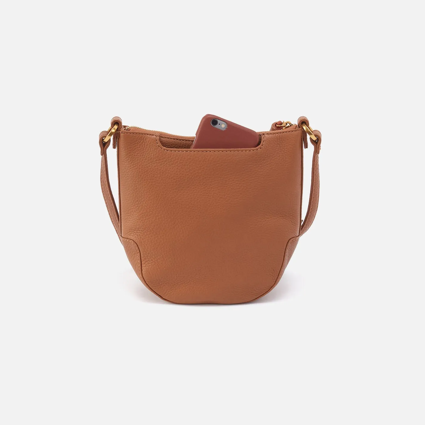 Lexi Crossbody In Pebbled Leather - Warm Honey