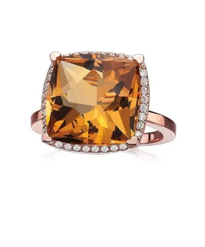 Lisa Nik Fancy Cut Citrine Ring