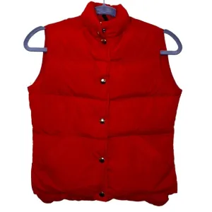 L.L. Bean red goose down insulated vintage puffer vest size small