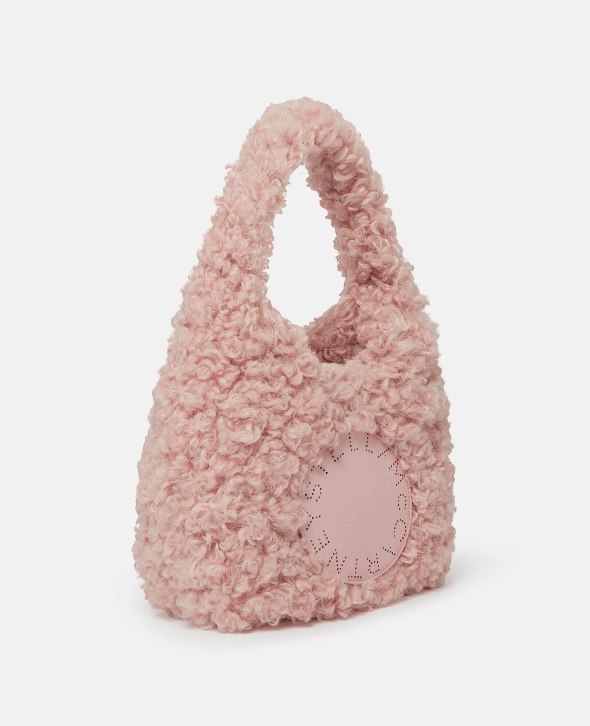 Logo Plush Teddy Hobo Small Tote Bag