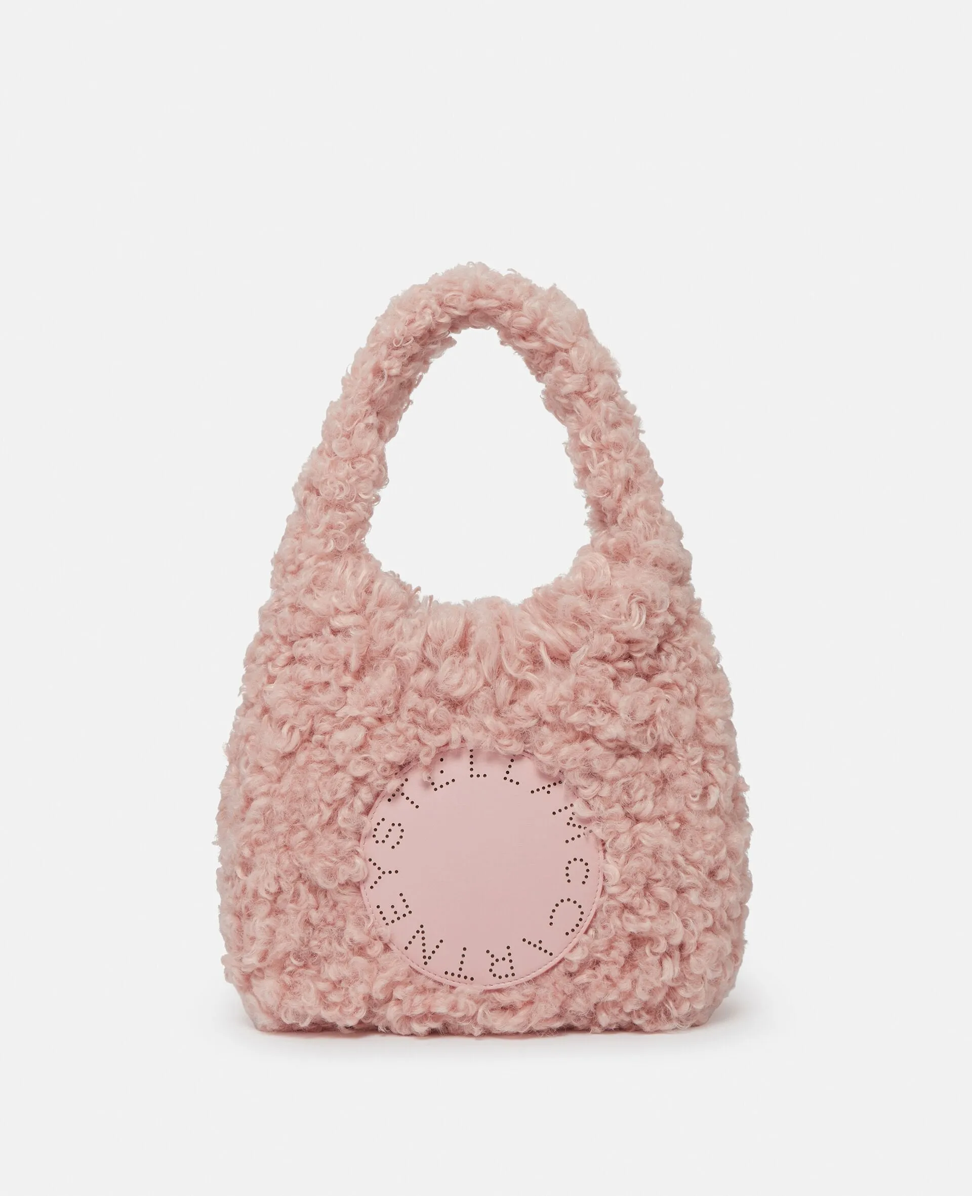 Logo Plush Teddy Hobo Small Tote Bag
