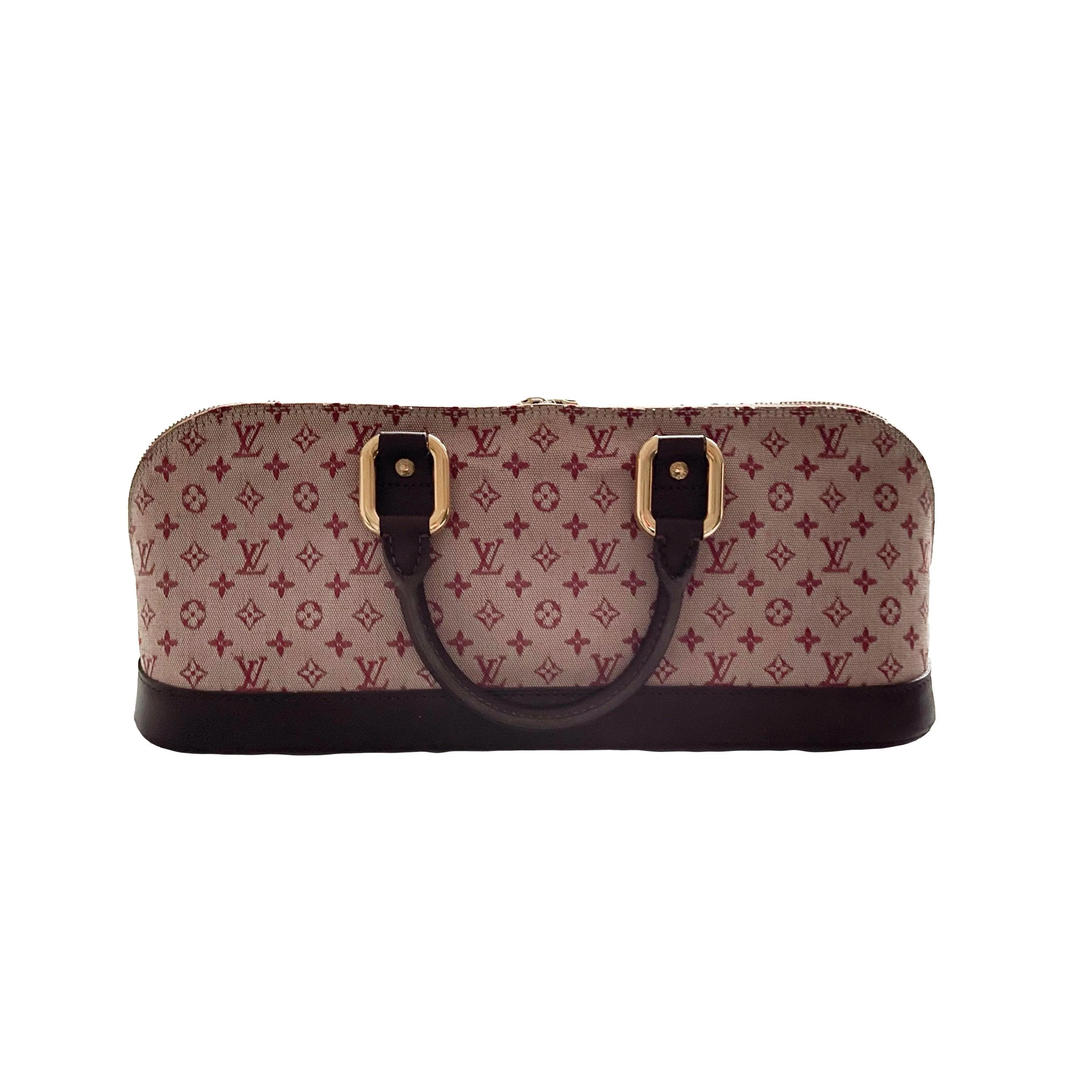 Louis Vuitton Maroon Long Monogram Top Handle Bag