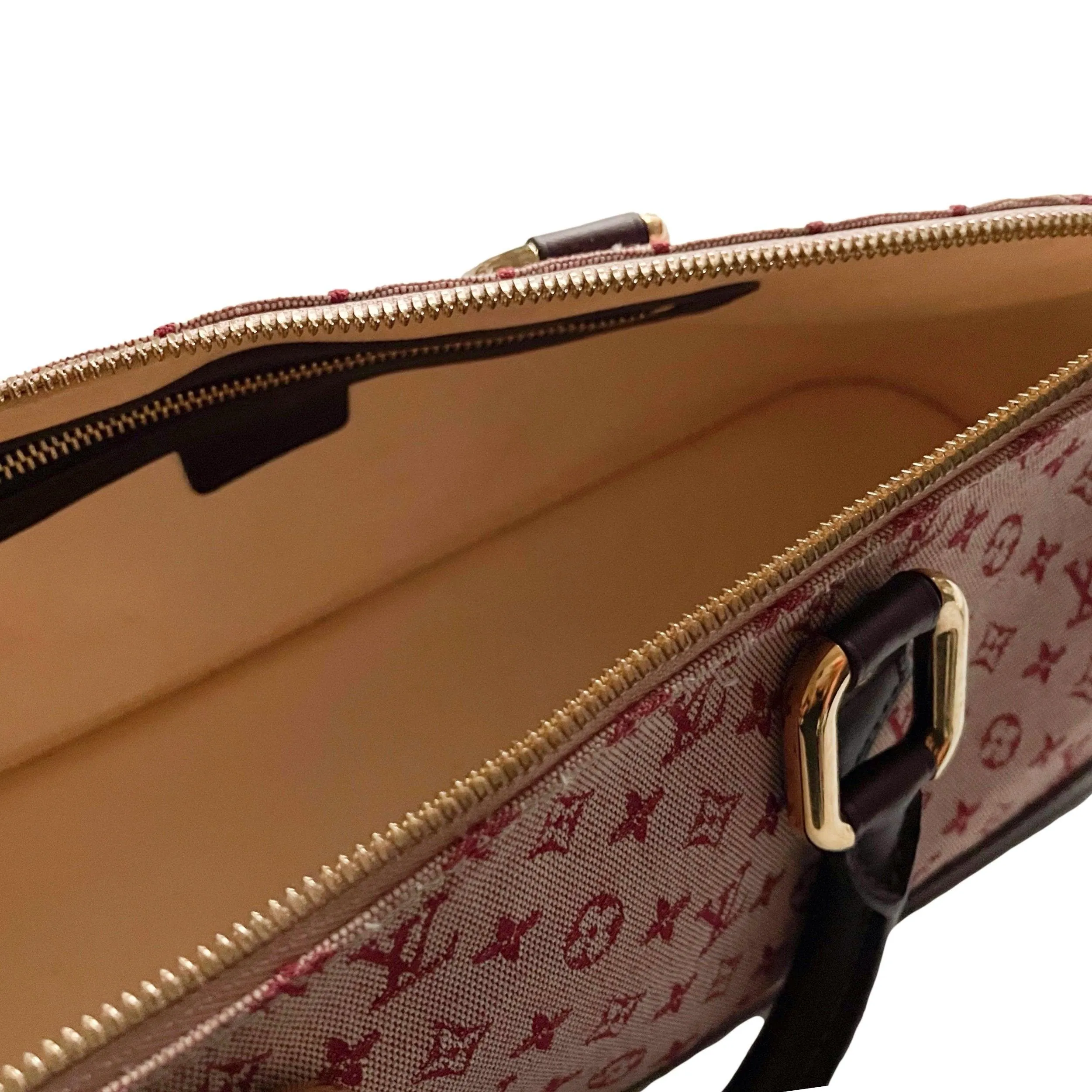 Louis Vuitton Maroon Long Monogram Top Handle Bag