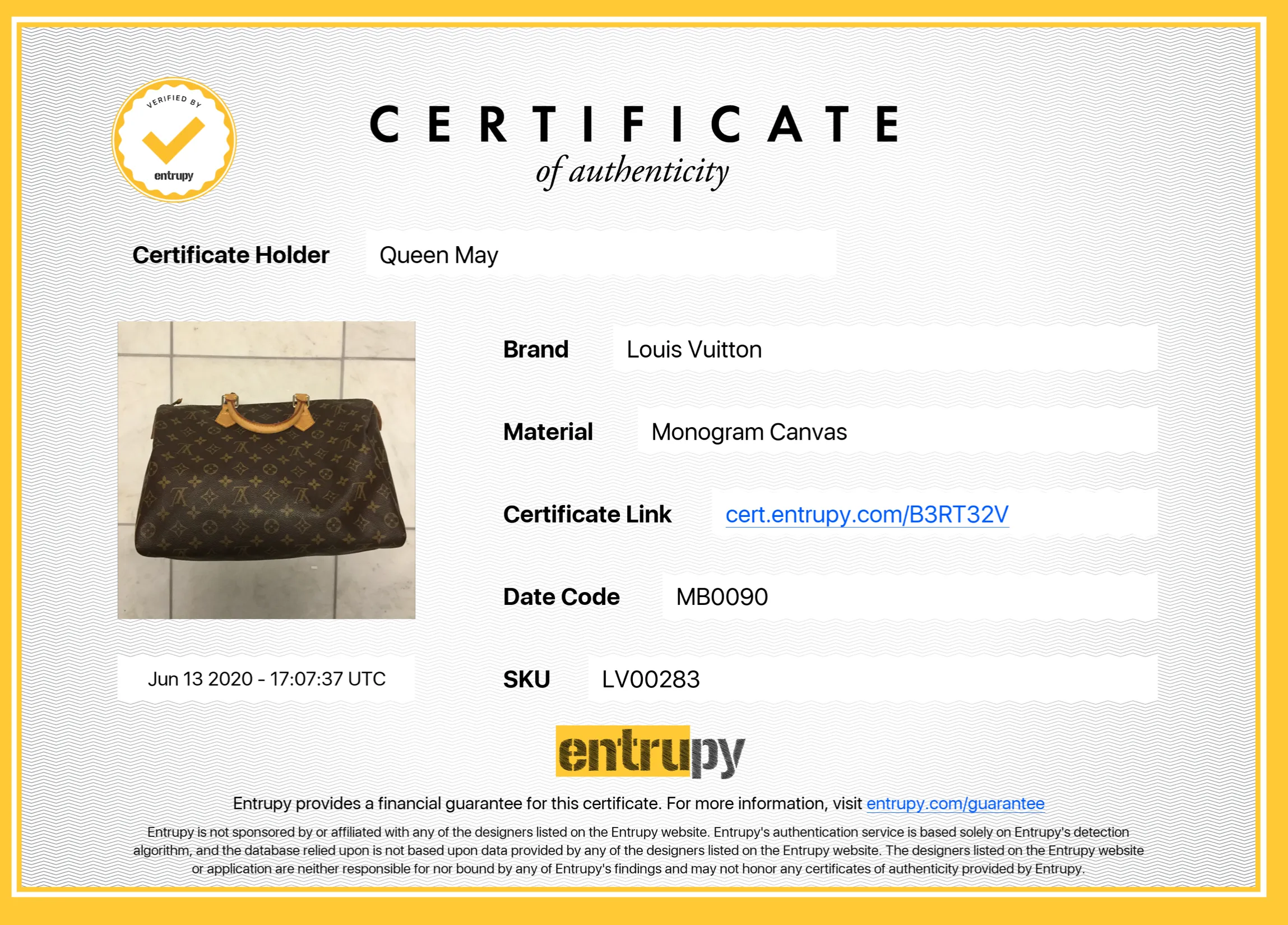 Louis Vuitton Monogram Speedy 35