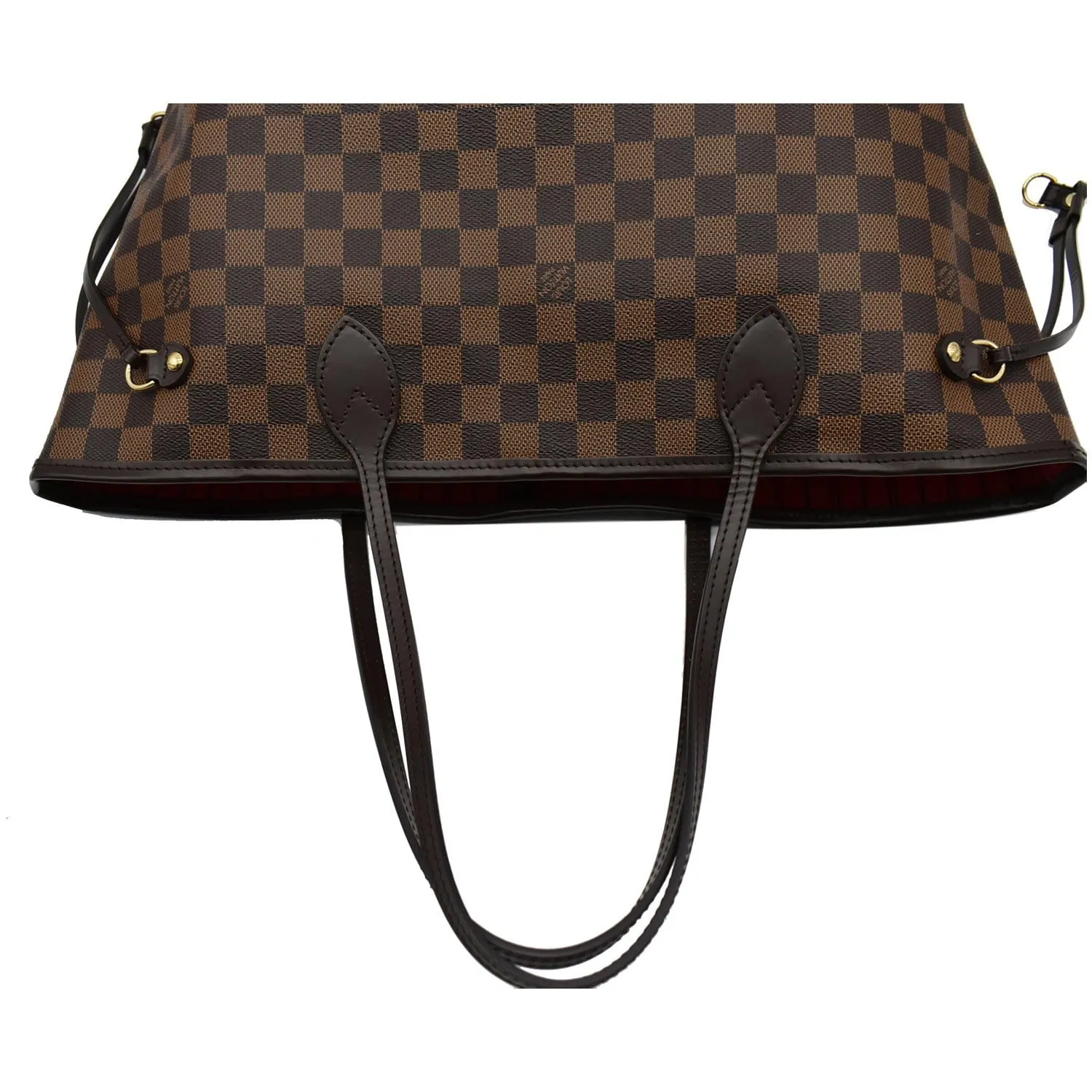 LOUIS VUITTON Neverfull MM Damier Ebene Tote Bag Brown