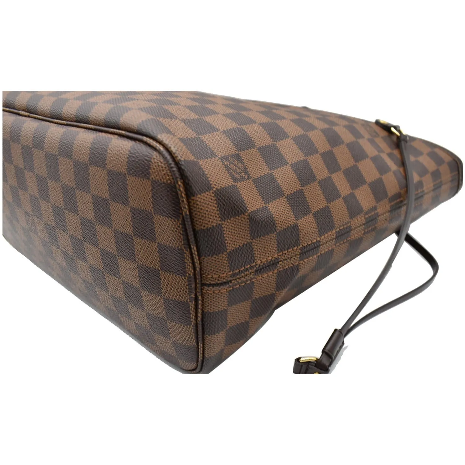 LOUIS VUITTON Neverfull MM Damier Ebene Tote Bag Brown