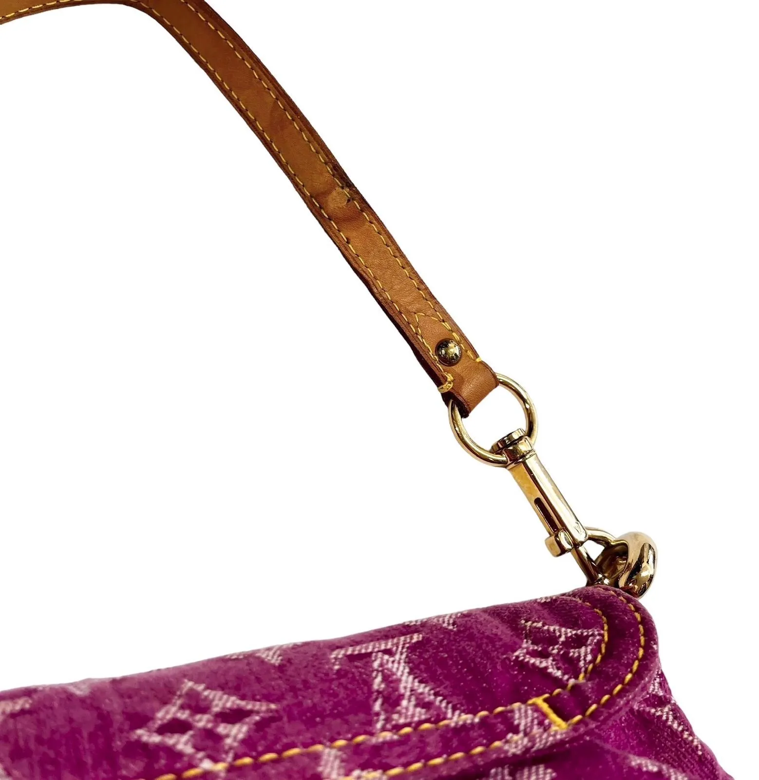 Louis Vuitton Pink Denim Shoulder Bag