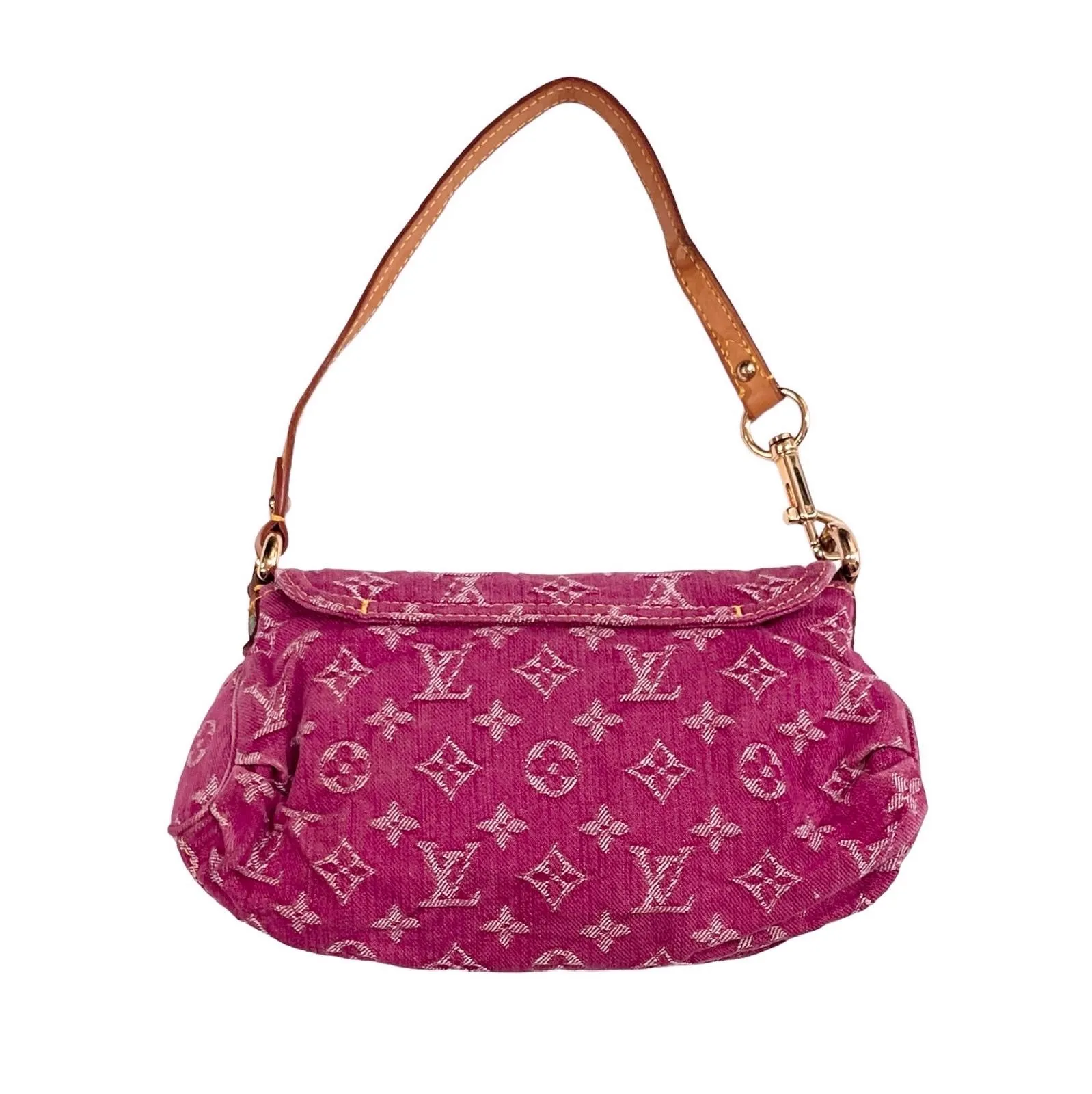 Louis Vuitton Pink Denim Shoulder Bag