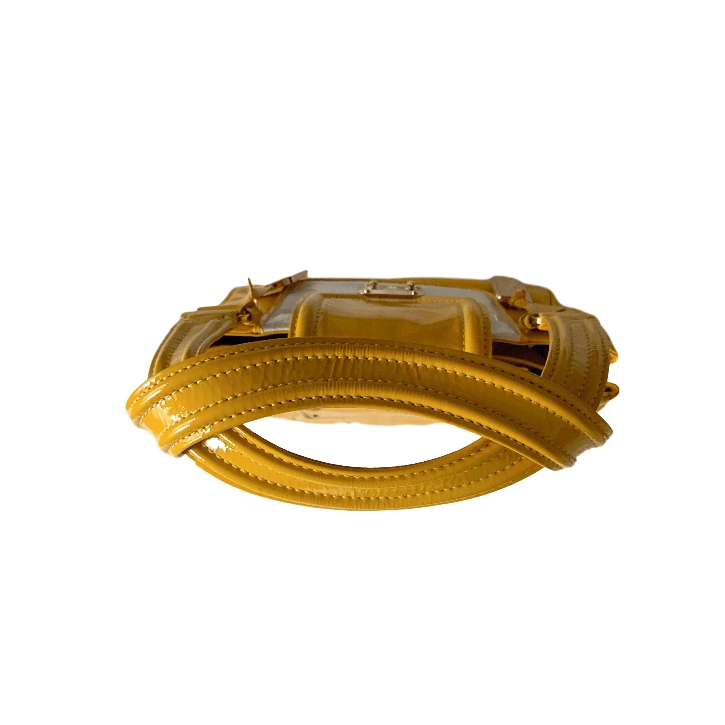 Louis Vuitton Yellow Patent Top Handle Bag