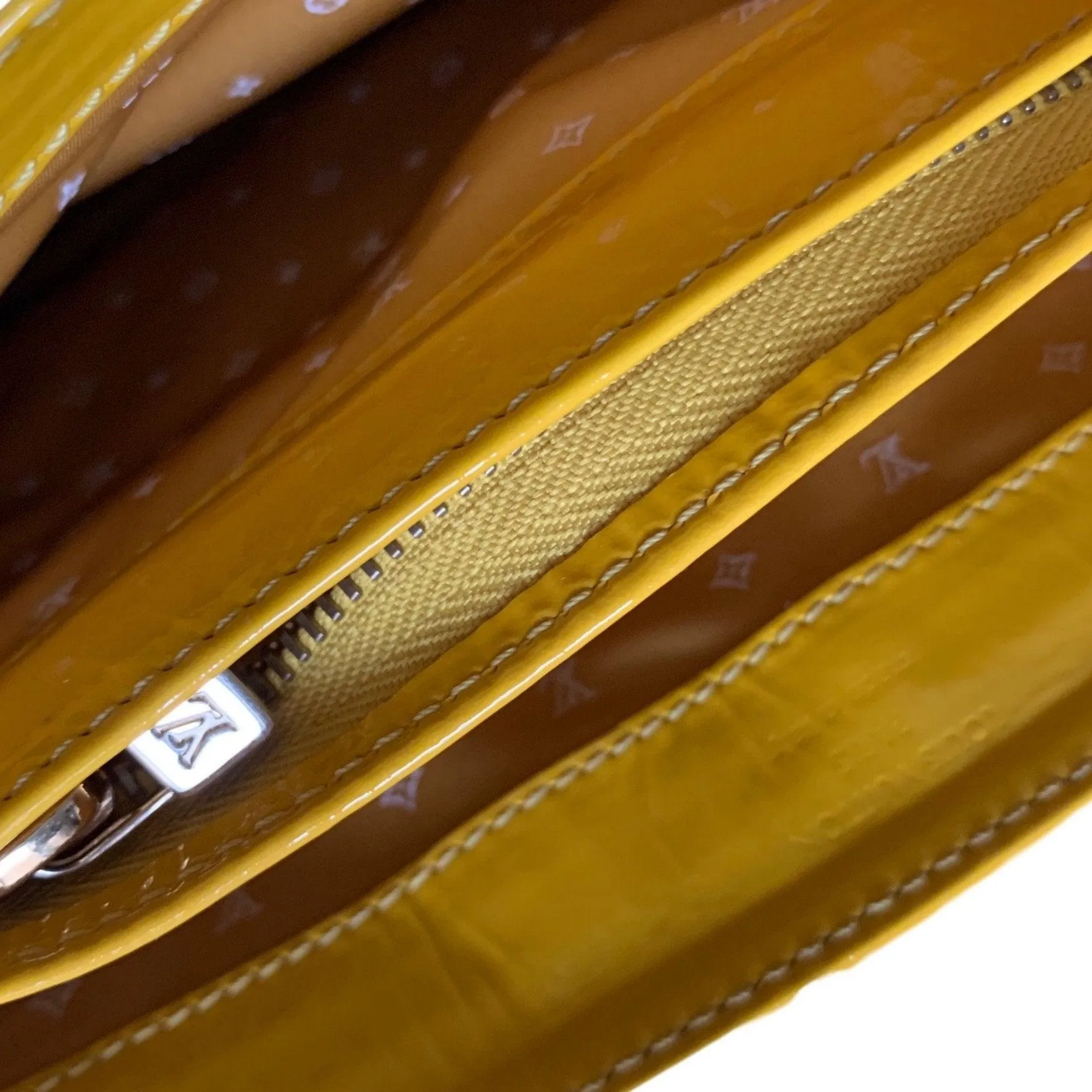 Louis Vuitton Yellow Patent Top Handle Bag