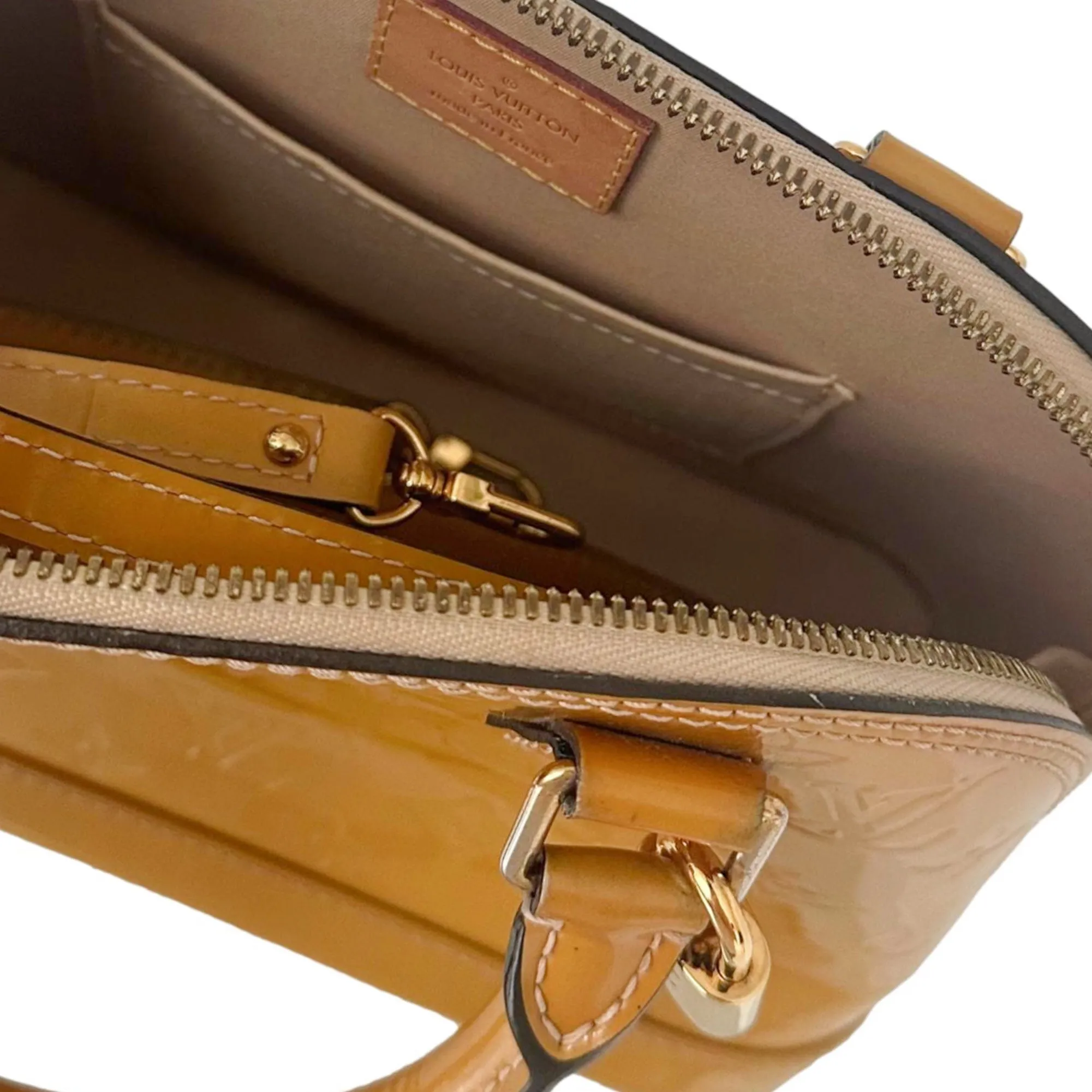 Louis Vuitton Yellow Vernis Alma 2-Way Bag