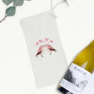 Love Birds - Valentine's Day Canvas Wine Bag