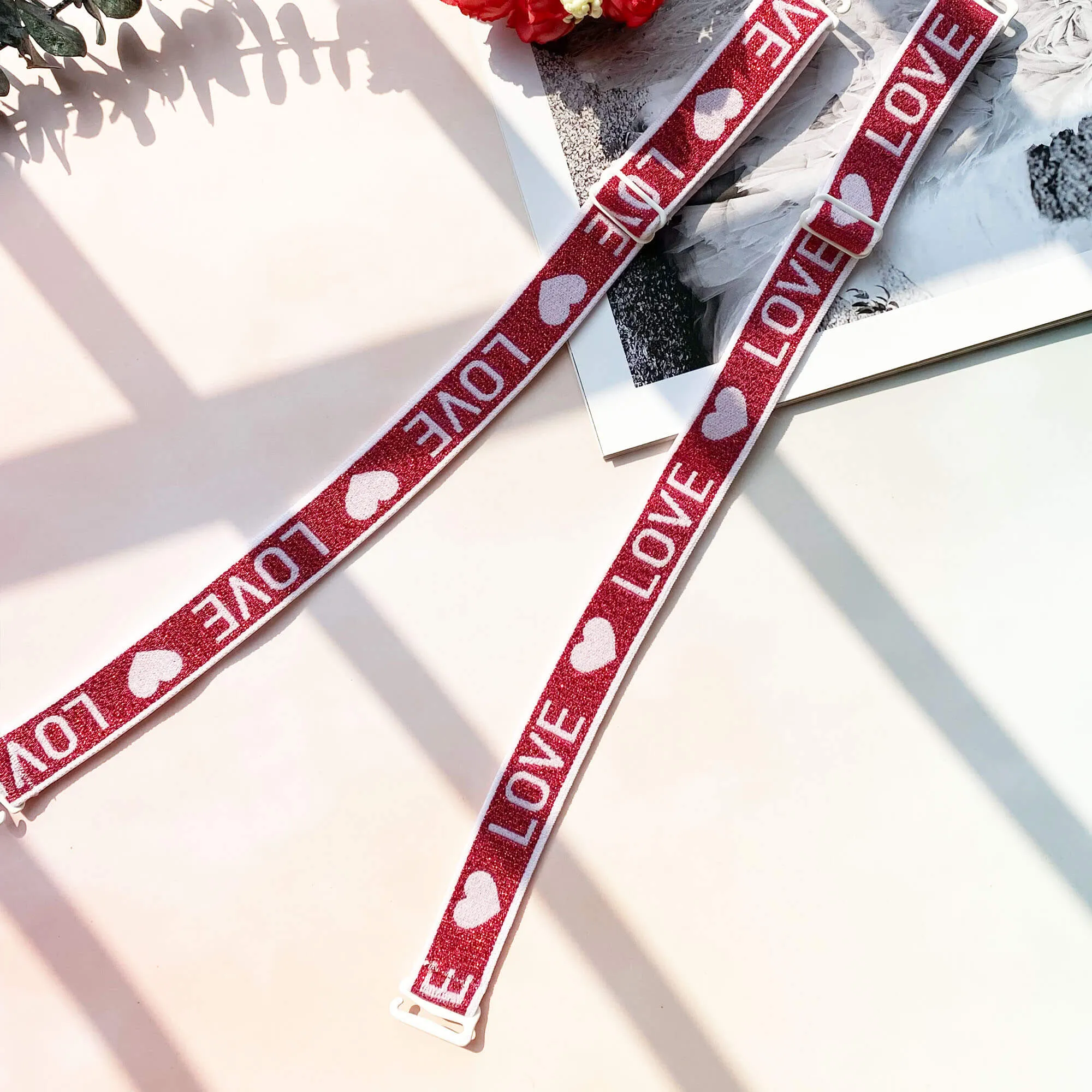 “LOVE” Letter Shiny Bra Strap for Strapless Bra