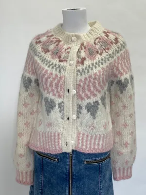 Love Shack Fancy Rose Button Cardigan