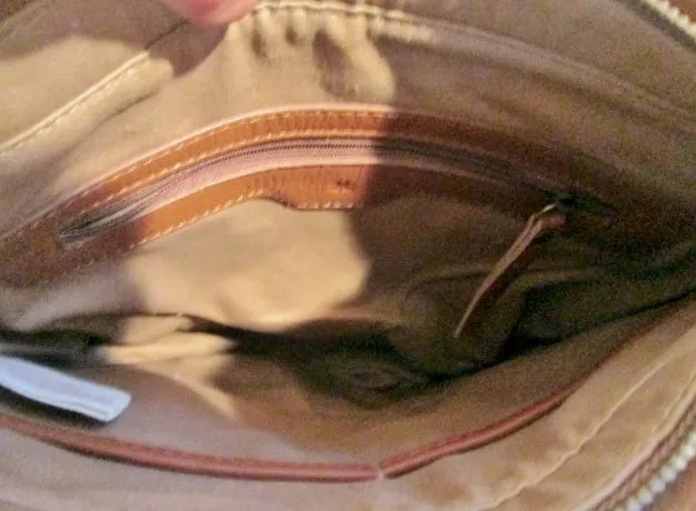 LUCKY BRAND LEATHER STUD Shoulder Bag Crossbody Swingpack Purse BROWN Fringe Tassel