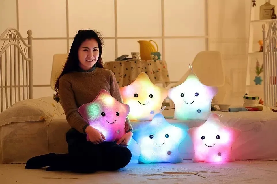 Luminous Star Plush Pillow