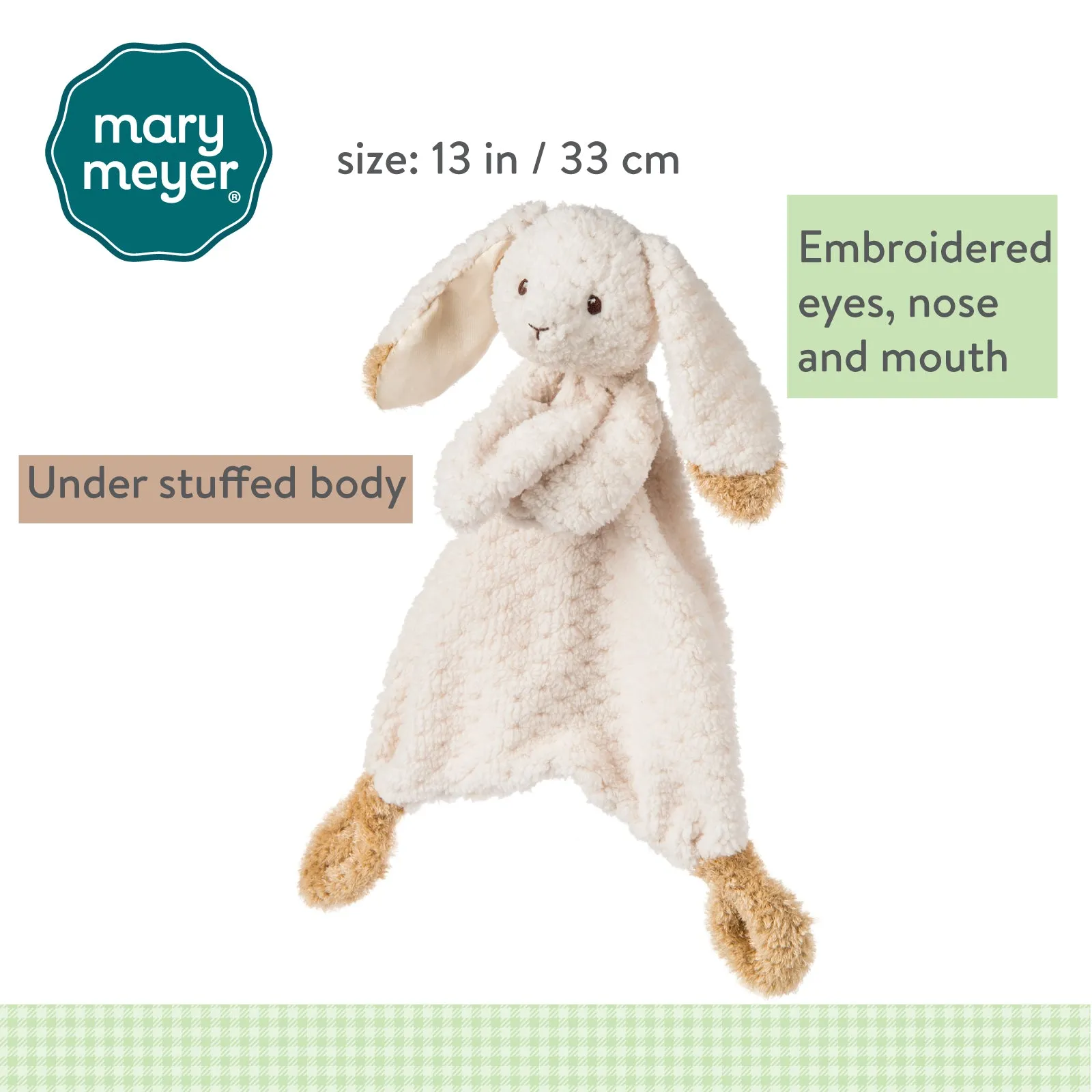 Mary Meyer Silky Bunny Lovey in Oatmeal