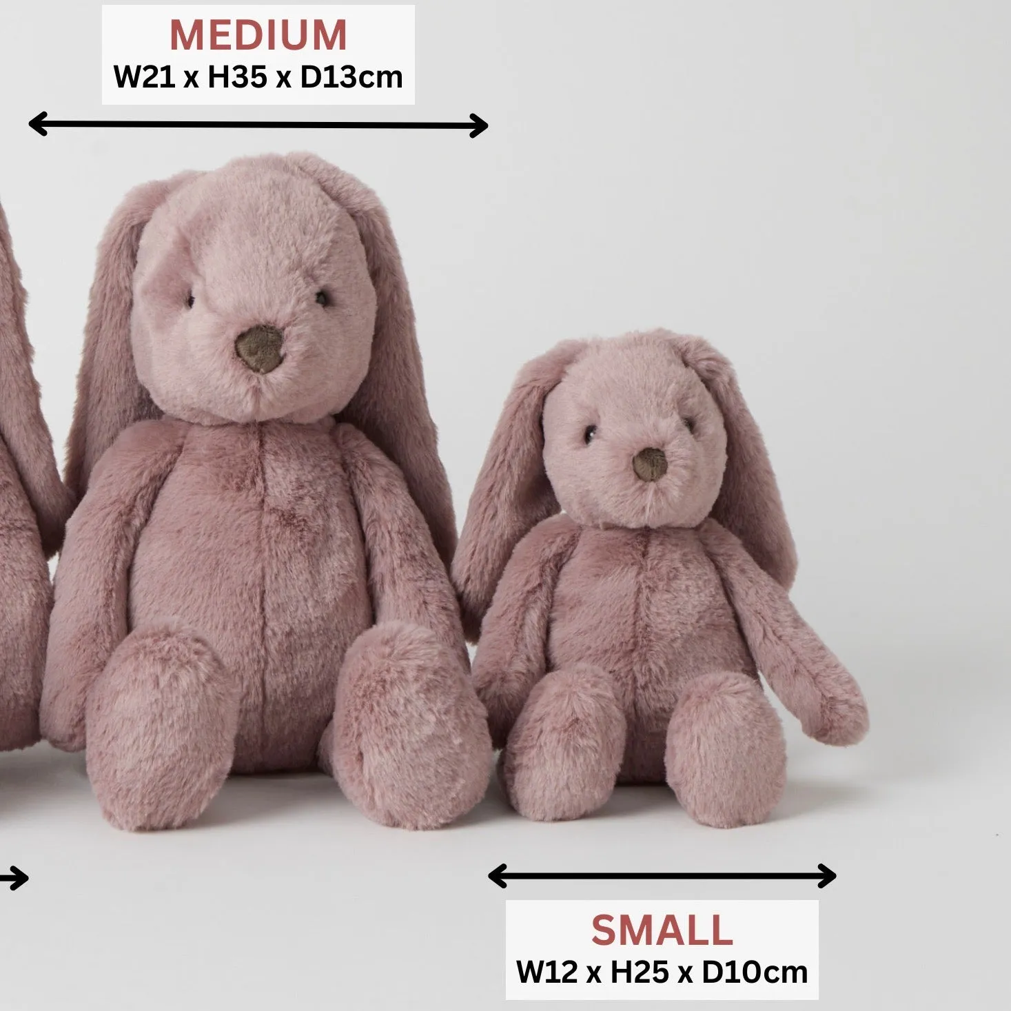Mauve Plush Bunny - Small - 0 
