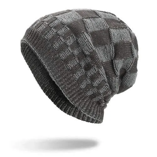 Men Women Winter Warm Coral Fleece Thicken Beanie Caps