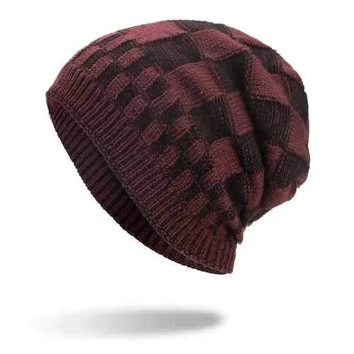 Men Women Winter Warm Coral Fleece Thicken Beanie Caps