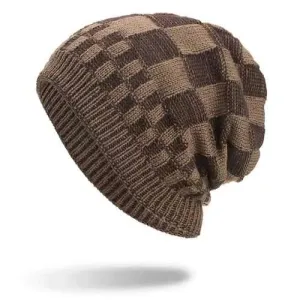 Men Women Winter Warm Coral Fleece Thicken Beanie Caps