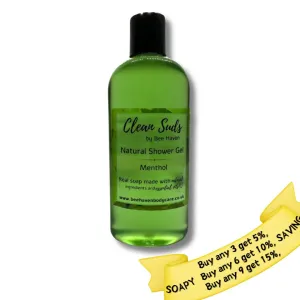 Menthol Natural Shower Gel - Clean Suds Menthol