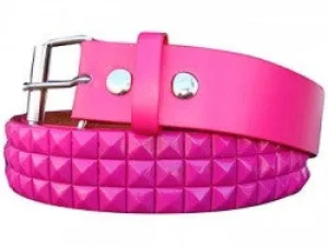 Metal studded belt - Pink