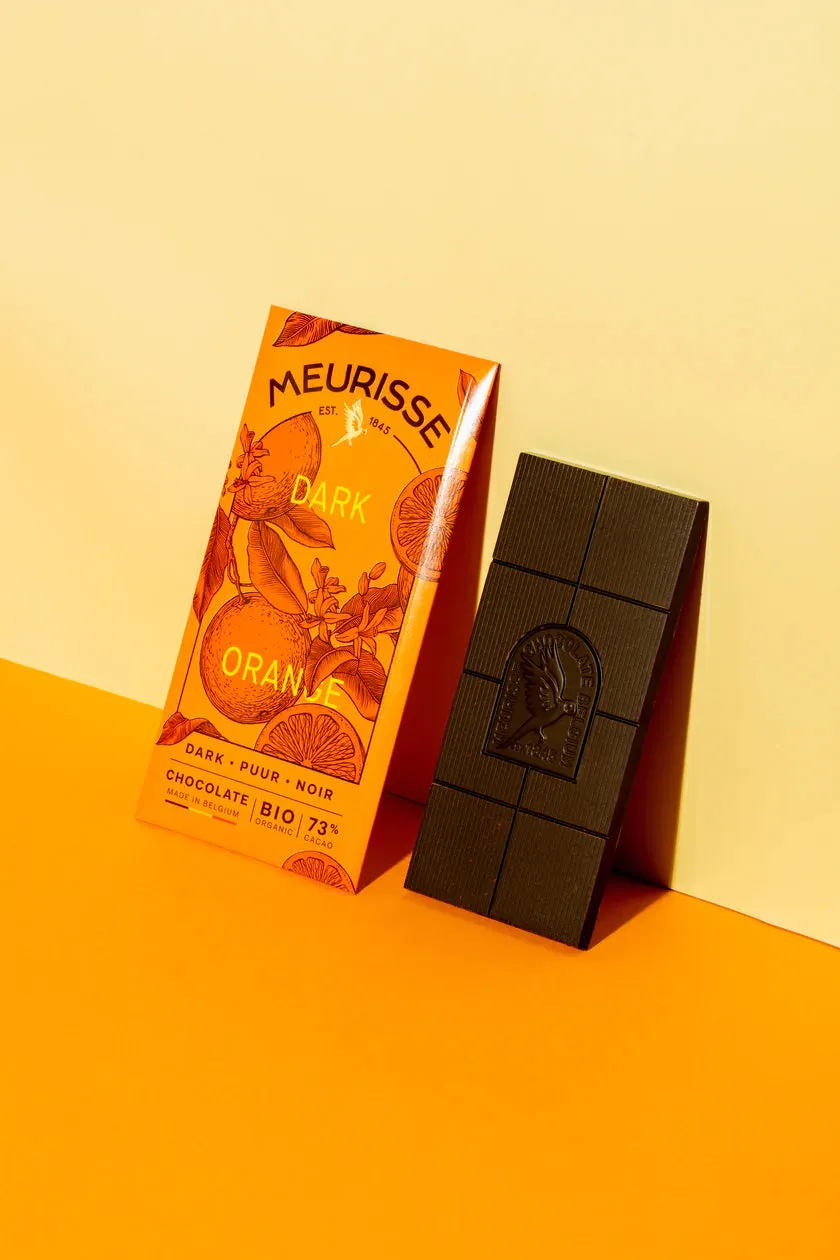 Meurisse Dark Chocolate Tablet with Orange