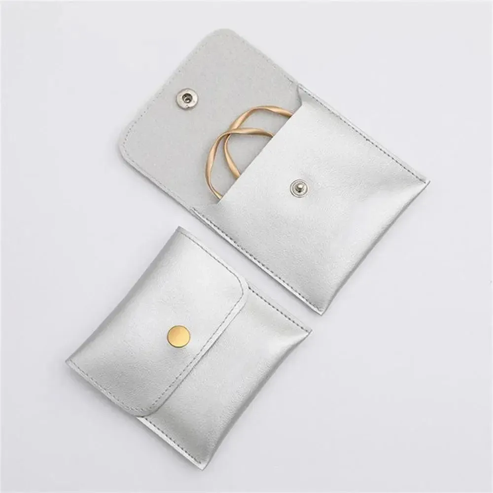 Microfiber Necklace Storage Bag Bracelet Pouch Portable Jewelry Organizer Bags Women Multi-Functional Snap Pouch New 2024