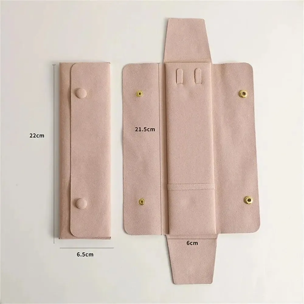 Microfiber Necklace Storage Bag Bracelet Pouch Portable Jewelry Organizer Bags Women Multi-Functional Snap Pouch New 2024