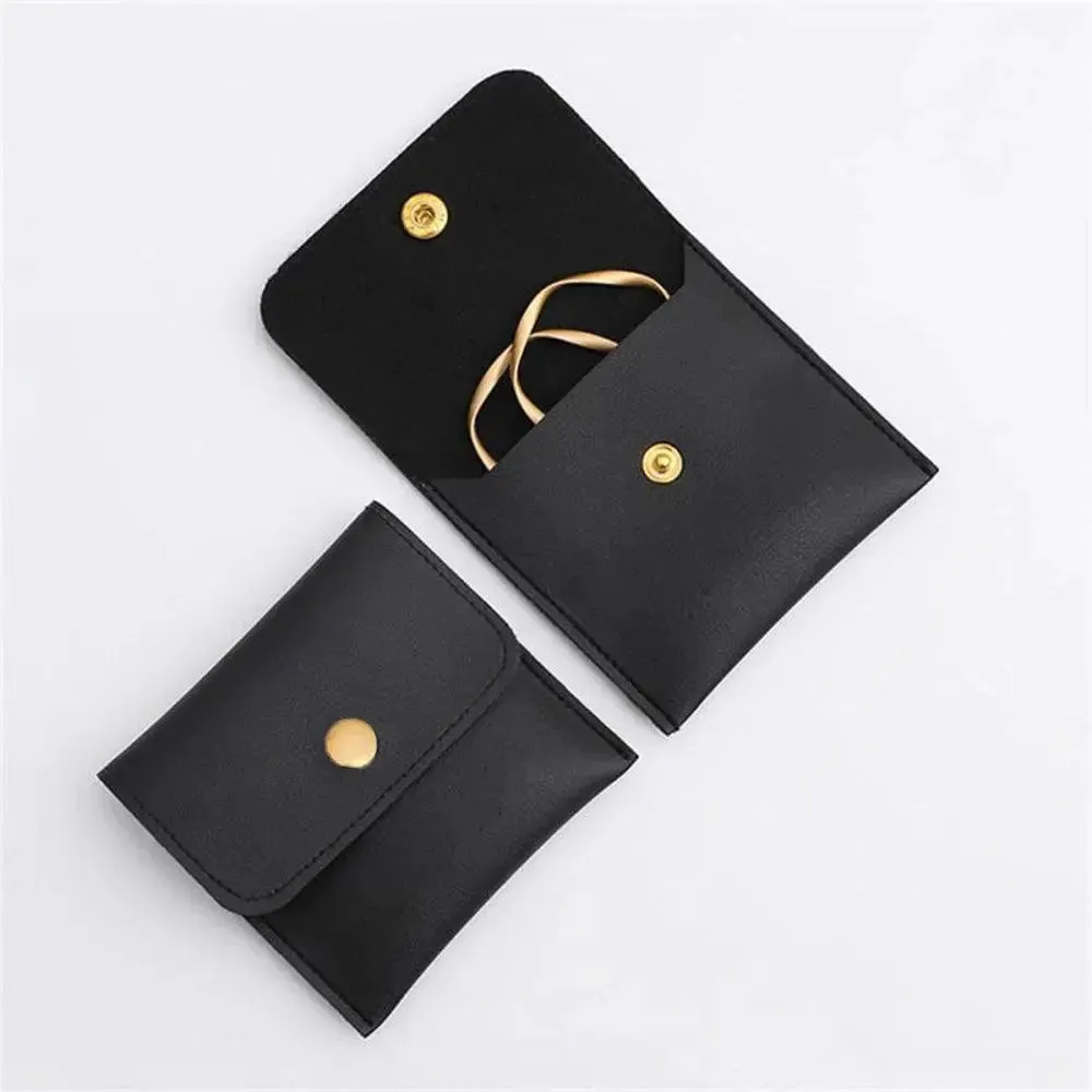 Microfiber Necklace Storage Bag Bracelet Pouch Portable Jewelry Organizer Bags Women Multi-Functional Snap Pouch New 2024