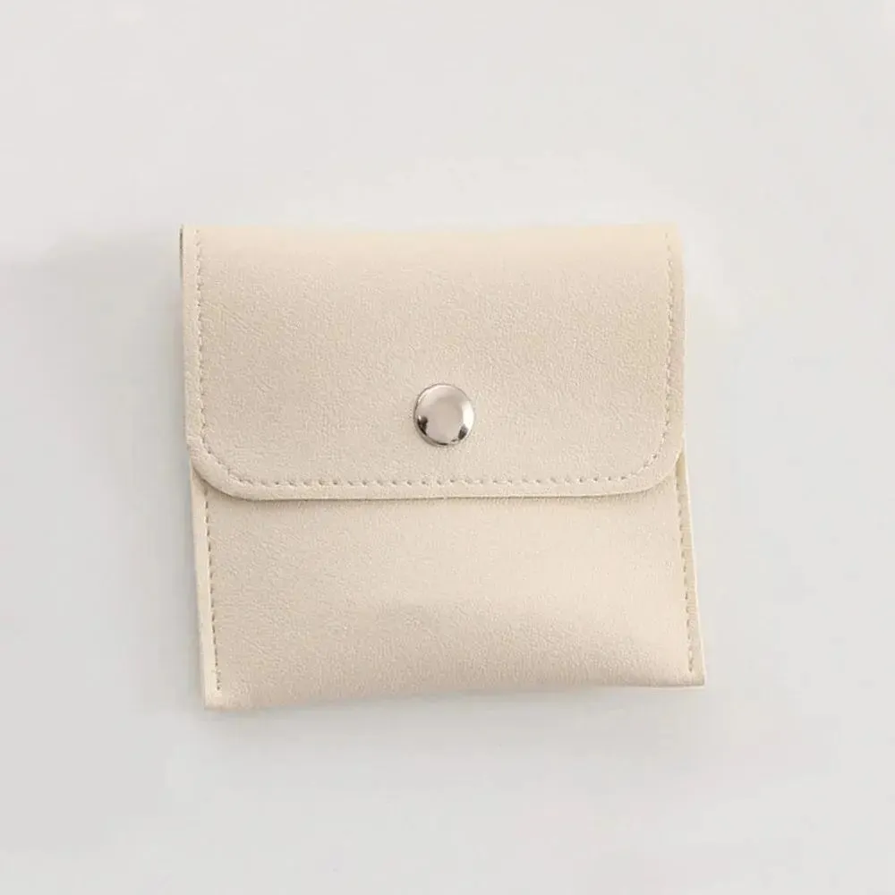 Microfiber Necklace Storage Bag Bracelet Pouch Portable Jewelry Organizer Bags Women Multi-Functional Snap Pouch New 2024