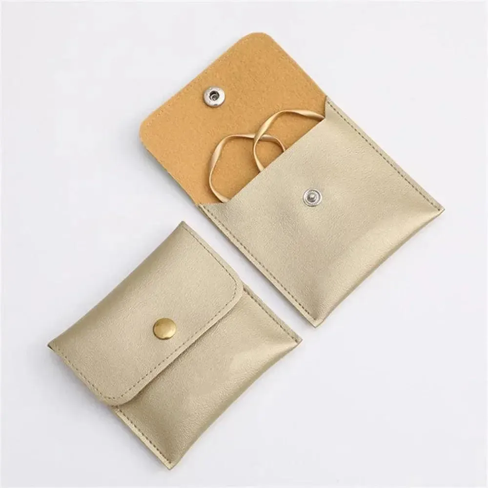 Microfiber Necklace Storage Bag Bracelet Pouch Portable Jewelry Organizer Bags Women Multi-Functional Snap Pouch New 2024
