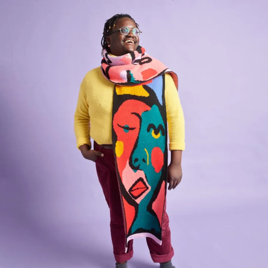Miss Pom Pom Abstract Scarf