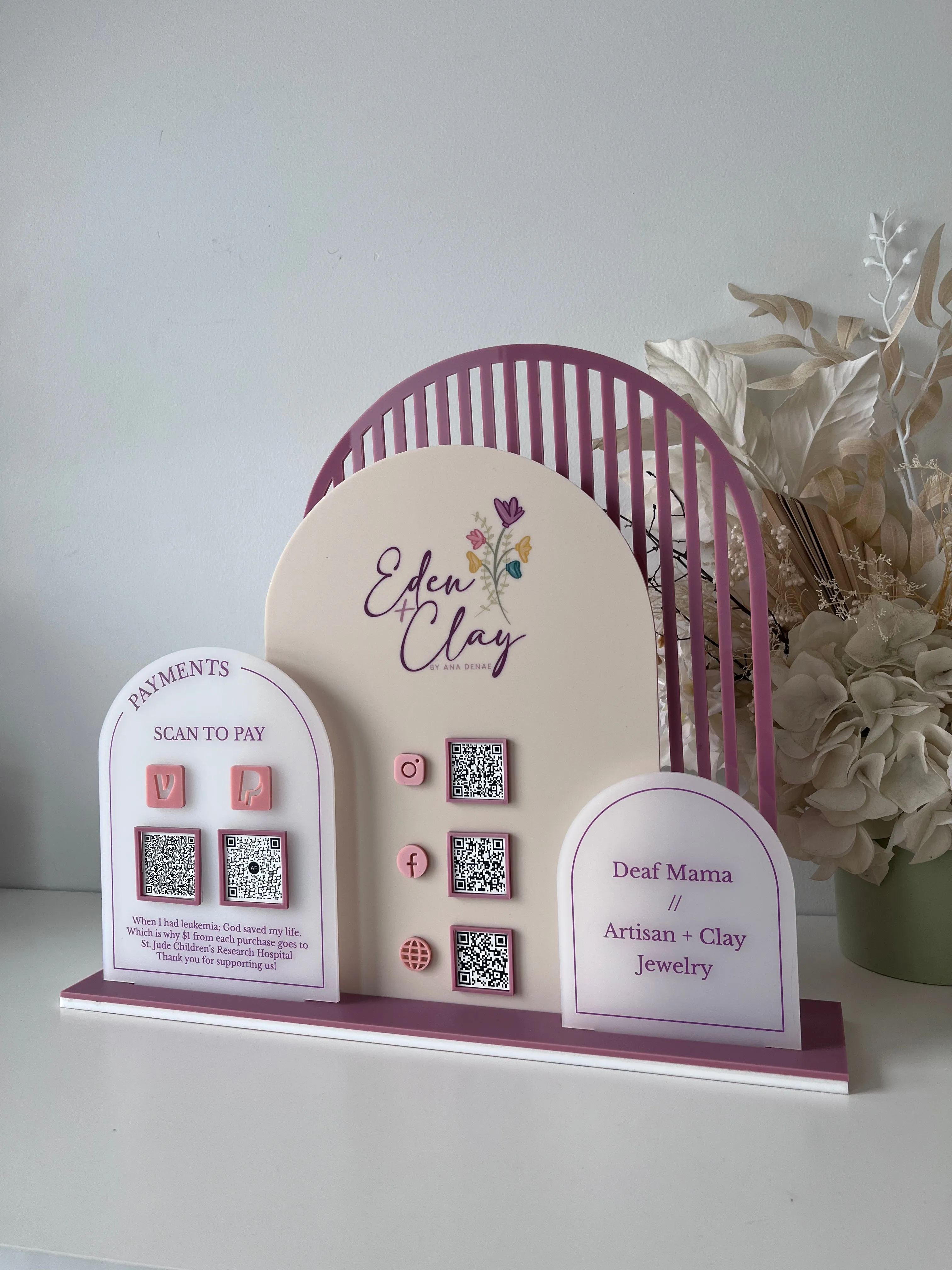 Modern Arches, Logo, 3 QR’s   Pricelist Style 1