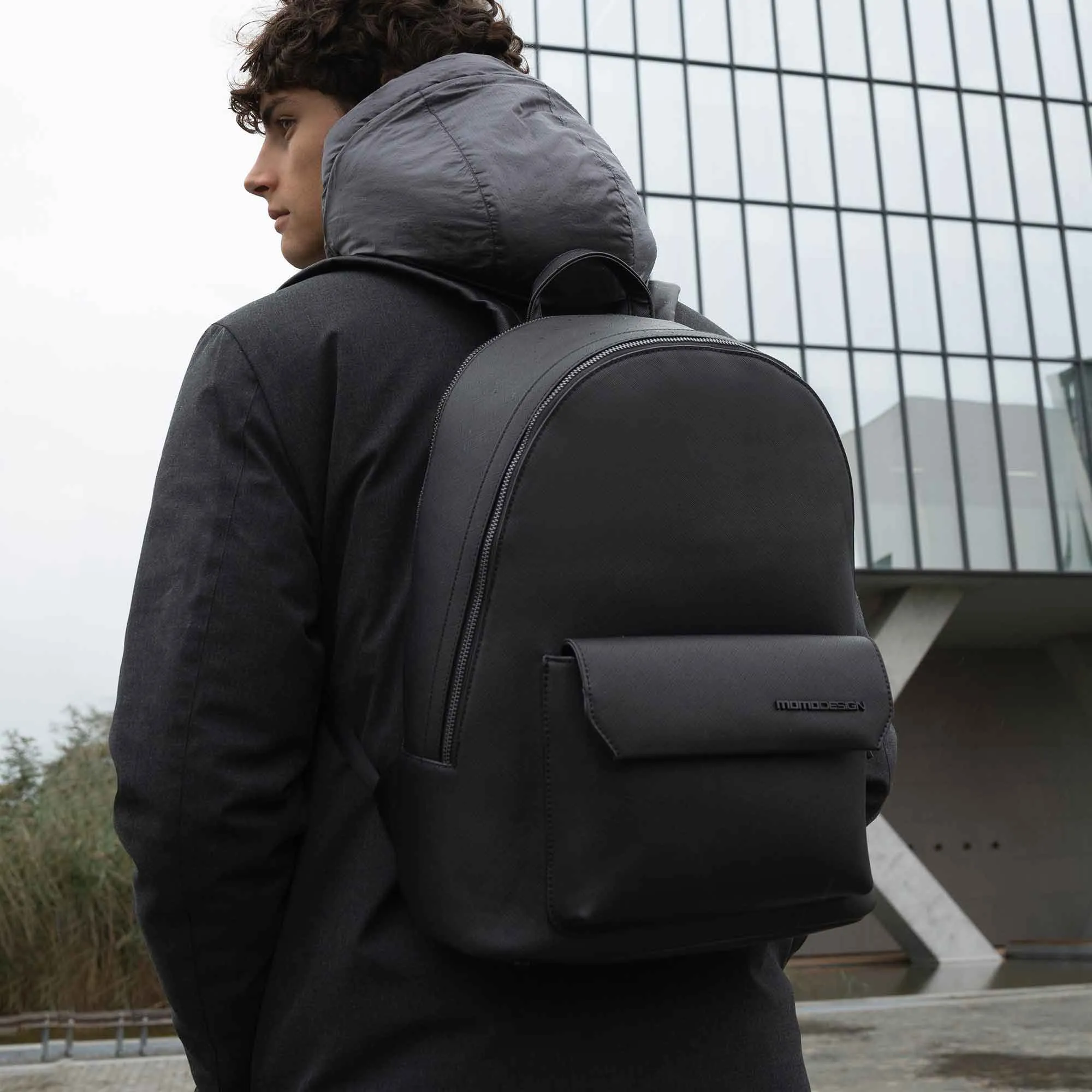 Momodesign Zaino Business Unico in saffiano nero