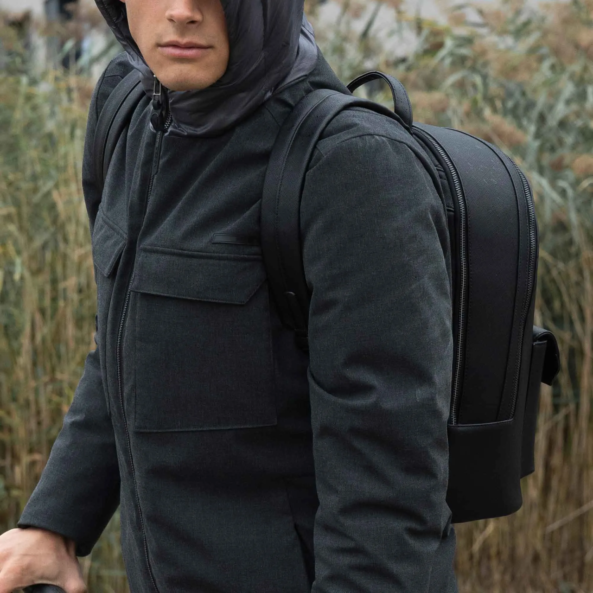 Momodesign Zaino Business Unico in saffiano nero