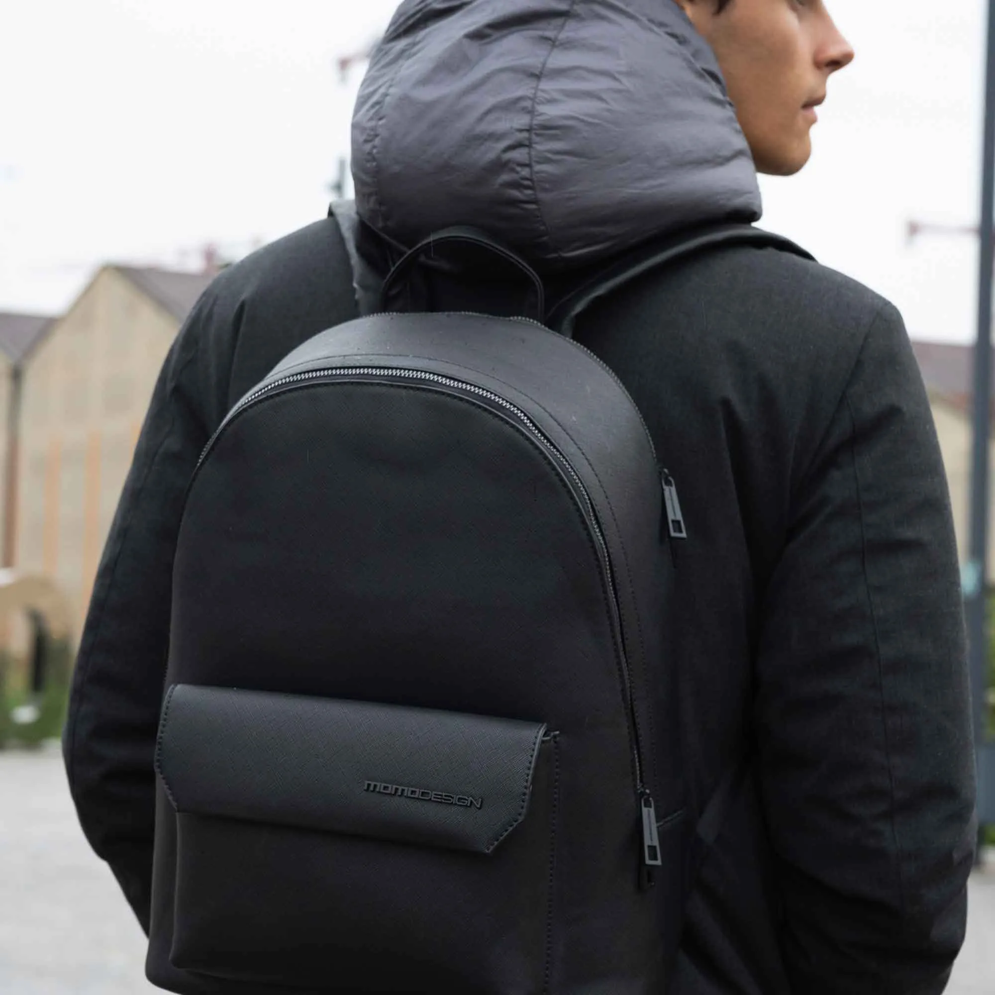 Momodesign Zaino Business Unico in saffiano nero